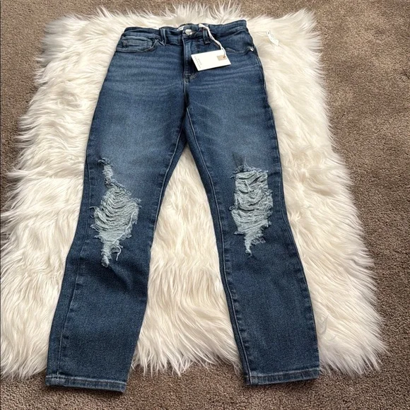 NWT Good American Good Waist Crop Denim Jeans in Size 0/25 - Picture 3 of 9